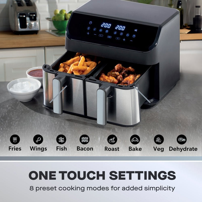 Daewoo 9L Digital Double Drawer Air Fryer
