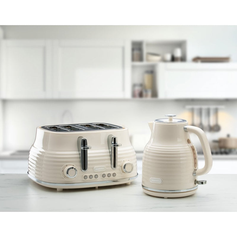 Daewoo Sienna 4 Slice  Toaster Cream