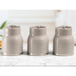 Sienna Taupe Set Of 3 Tea, Coffee, Sugar Canisters