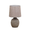 WID Dark Grey Table Lamp with Grey Linen Shade