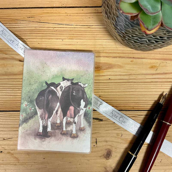 Alex Clark Cows Plastic Jacket Notebook