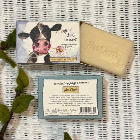 Alex Clark Legend Dairy Lavender - Lavender, Sweet Orange & Geranium Soap