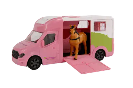 KIDS GLOBE PINK HORSE TRUCK W/ LIGHT & SOUND