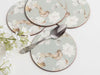 Creative Tops Duck Egg Floral Pack Of 4 Round Premium Coasters
