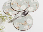Creative Tops Duck Egg Floral Pack Of 4 Round Premium Coasters