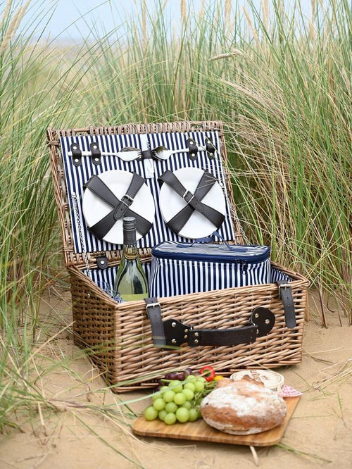 Beau Three Rivers 4 Person Filled Luxury Picnic Basket / Hamper