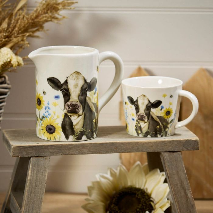 RL FRIESIAN COW FULL WRAP STONEWARE JUG