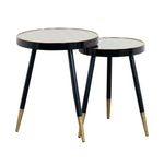 Tara Bruna Set of 2 Side Tables Black/Gold