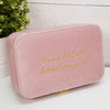 WID Amore Pink Velvet Jewellery box Beautiful Bridesmaid