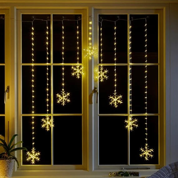 Smart Garden Snowflake Curtain Lights - Warm White 2514006