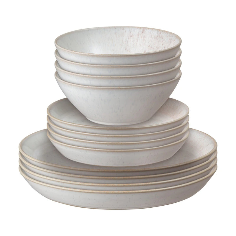 Denby Kiln Coral 12 Piece Tableware Set