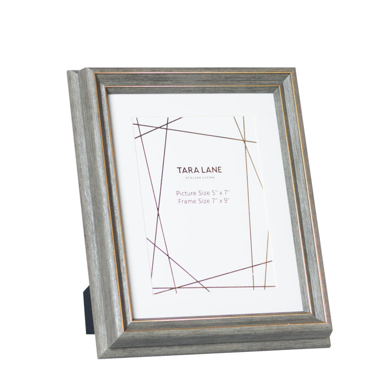 Tara Gallery photo frame 5 x 7 gold ridge