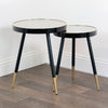 Tara Bruna Set of 2 Side Tables Black/Gold
