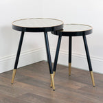 Tara Bruna Set of 2 Side Tables Black/Gold