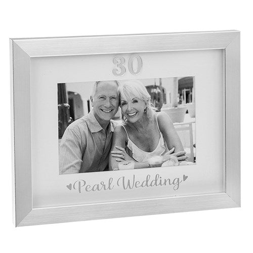 JD Silver Event Frame Pearl Wedding 30th Anniversary 6x4
