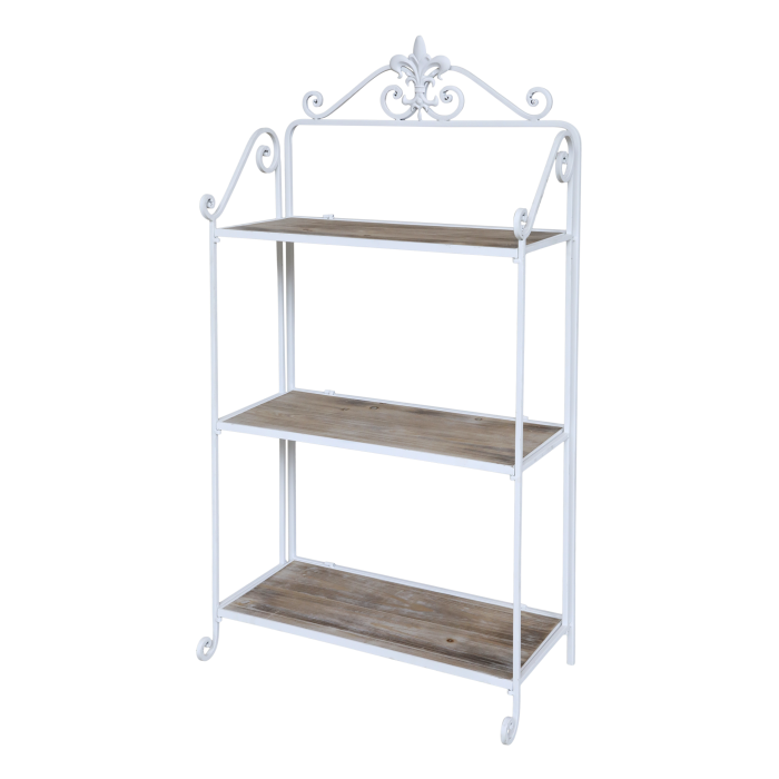 Chic Antique Shelving Unit with 3 shelves in Wood