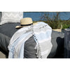 Chic Antique Aix Throw of surplus yarn French Grey & Sky