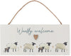 Cooksmart Highland Sheep "Wooly Welcome" Plaque Rectangular