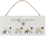 Cooksmart Highland Sheep "Wooly Welcome" Plaque Rectangular