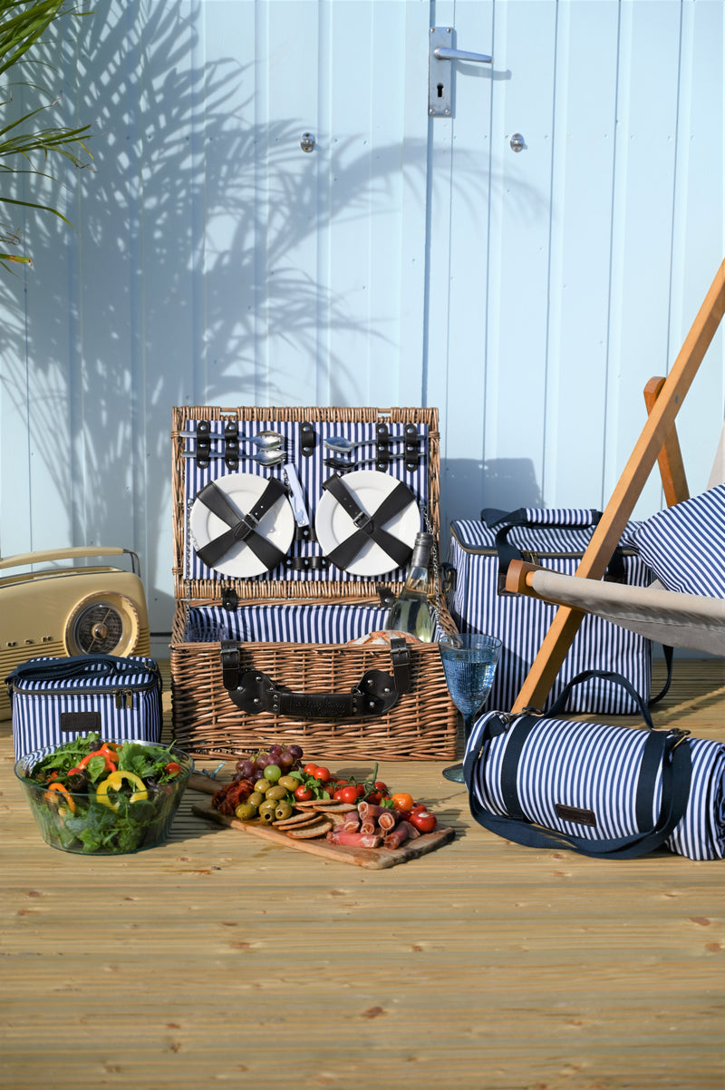 Beau Three Rivers 4 Person Filled Luxury Picnic Basket / Hamper