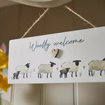 Cooksmart Highland Sheep "Wooly Welcome" Plaque Rectangular