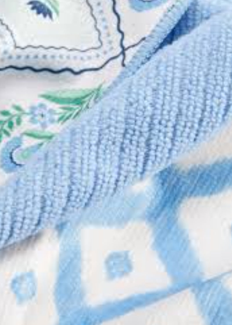 SIL 3pk serenity tea towels Blue