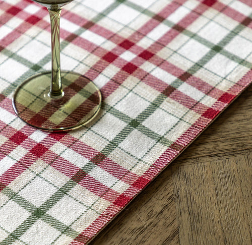 Gallery Heritage Christmas Check Table Runner Large