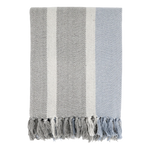 Chic Antique Aix Throw of surplus yarn French Grey & Sky