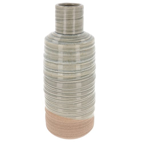 JD Grey Dip Bottle Ceramic Vase