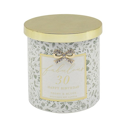 JD Hearts Design Candle 30th Birthday