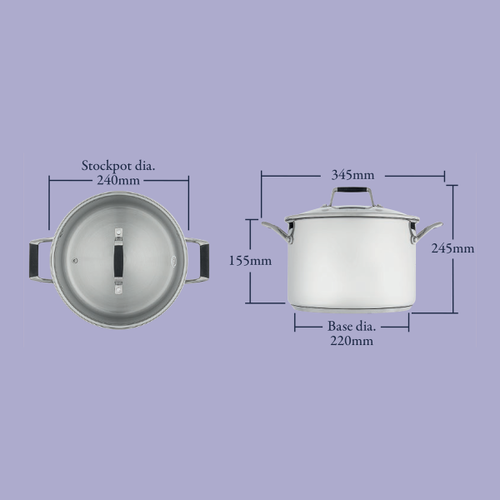 Stellar Flow Induction 24cm Stockpot 6.5lt