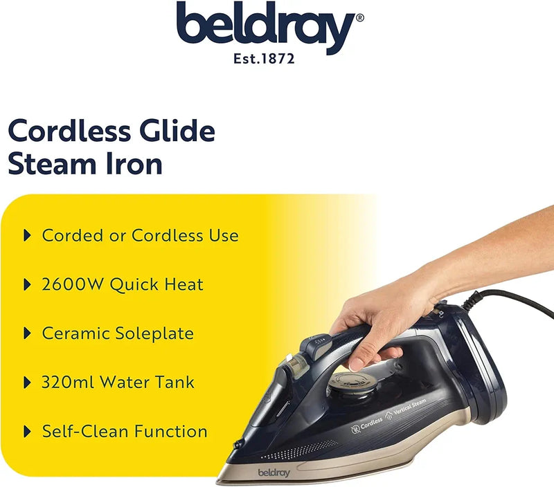 Beldray 2600W Cordless Glide Iron
