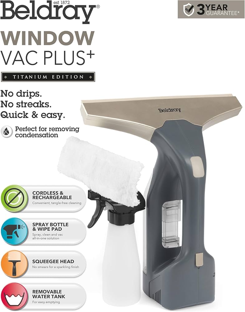Beldray Cordless Window Vacuum Plus