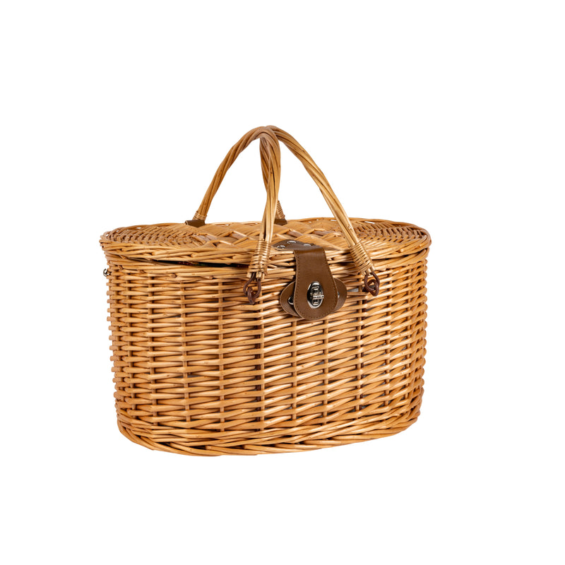 Beau Strawberries & Cream 2 Person Insulated Filled Picnic Basket