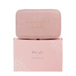 WID Amore pink velvet jewellery Box Beautiful Bride