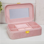 WID Amore pink velvet jewellery Box Beautiful Bride