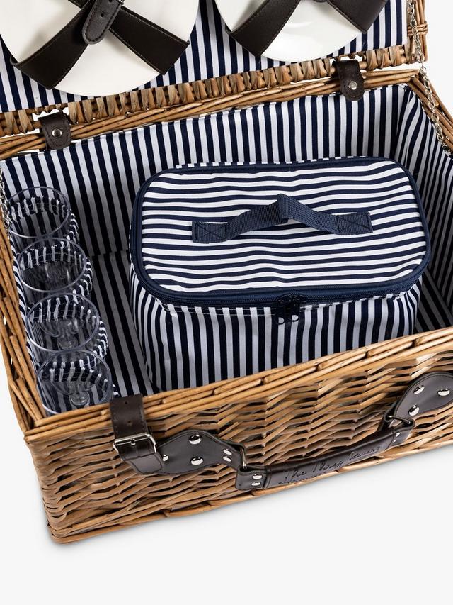 Beau Three Rivers 4 Person Filled Luxury Picnic Basket / Hamper