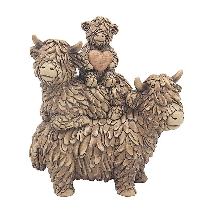 JD Highland Cow Calf Family