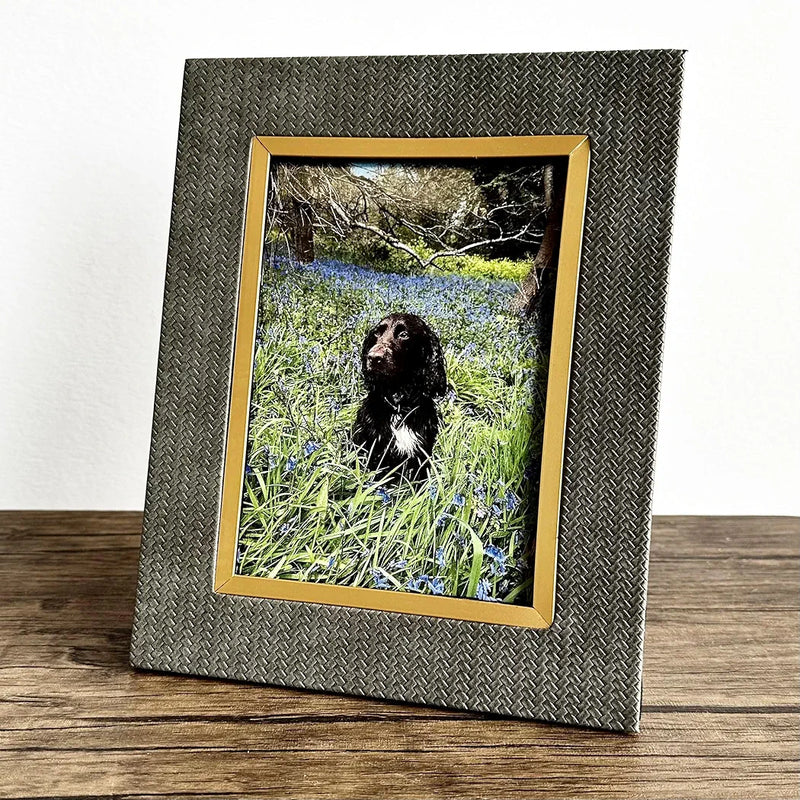 SIL 5X7" GREY WEAVE FRAME