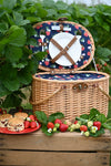 Beau Strawberries & Cream 2 Person Insulated Filled Picnic Basket