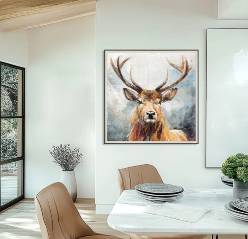 ART Looking On Framed Canvas