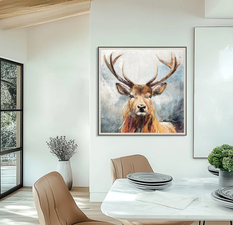 ART Looking On Framed Canvas