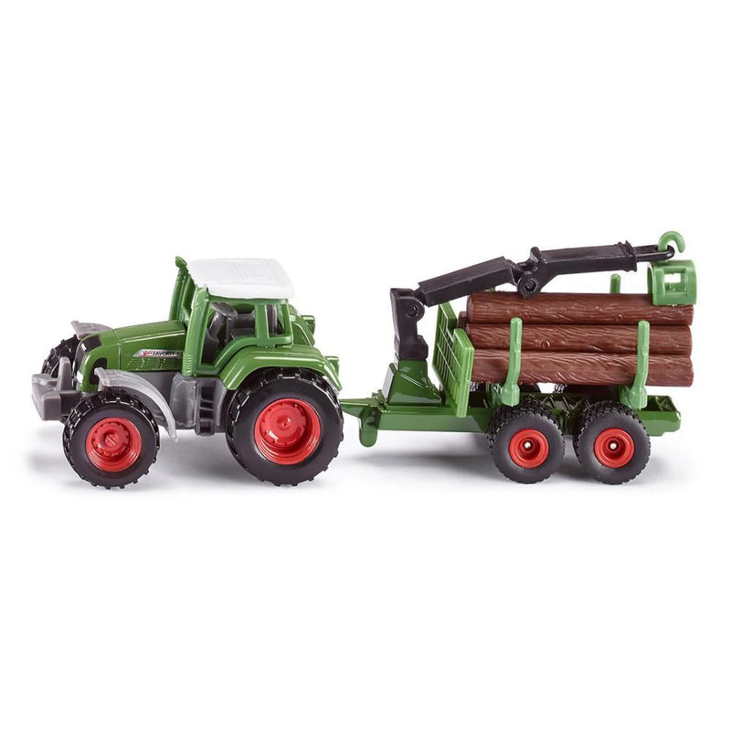 SIKU 1:87 FENDT TRACTOR W/FORESTRY TRAILER