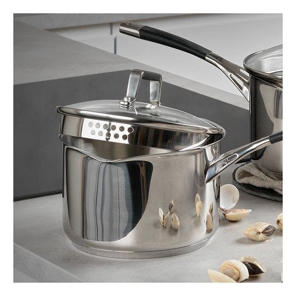 Stellar Flow 3 Piece Draining Saucepan Set