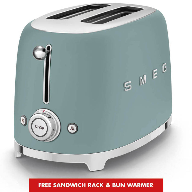 Smeg Matte Emerald Green 2 Slice Toaster