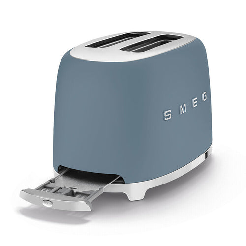 Smeg Two Slice Toaster in Matte Storm Blue