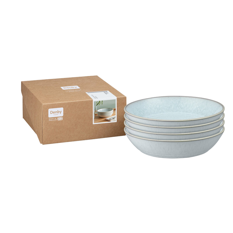 DENBY KILN GREEN SET OF 4 PASTA BOWLS