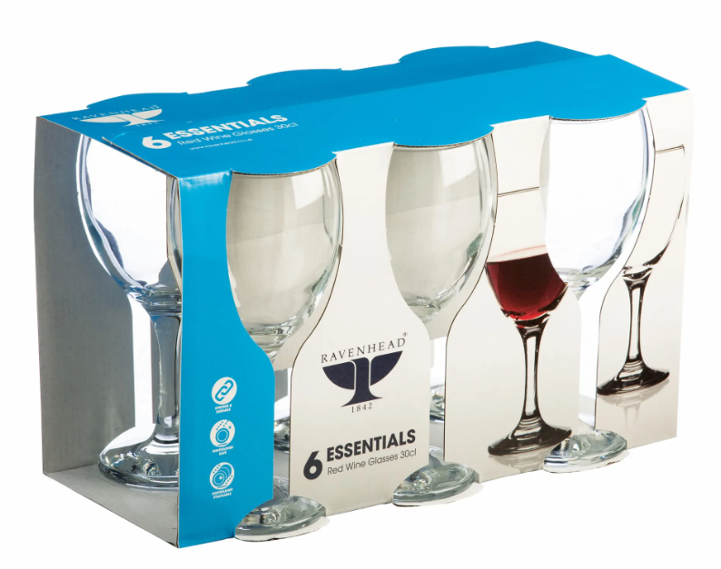 RAVENHEAD 0040.411 ESSENTIALS SLEEVE OF 6 RED WINE GLASSES